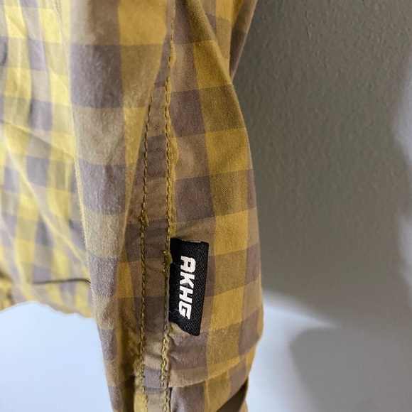 Duluth Alaskan Hardgear Button Shirt Mens Slim Fit Size Large Blue Green Checks - Picture 7 of 7